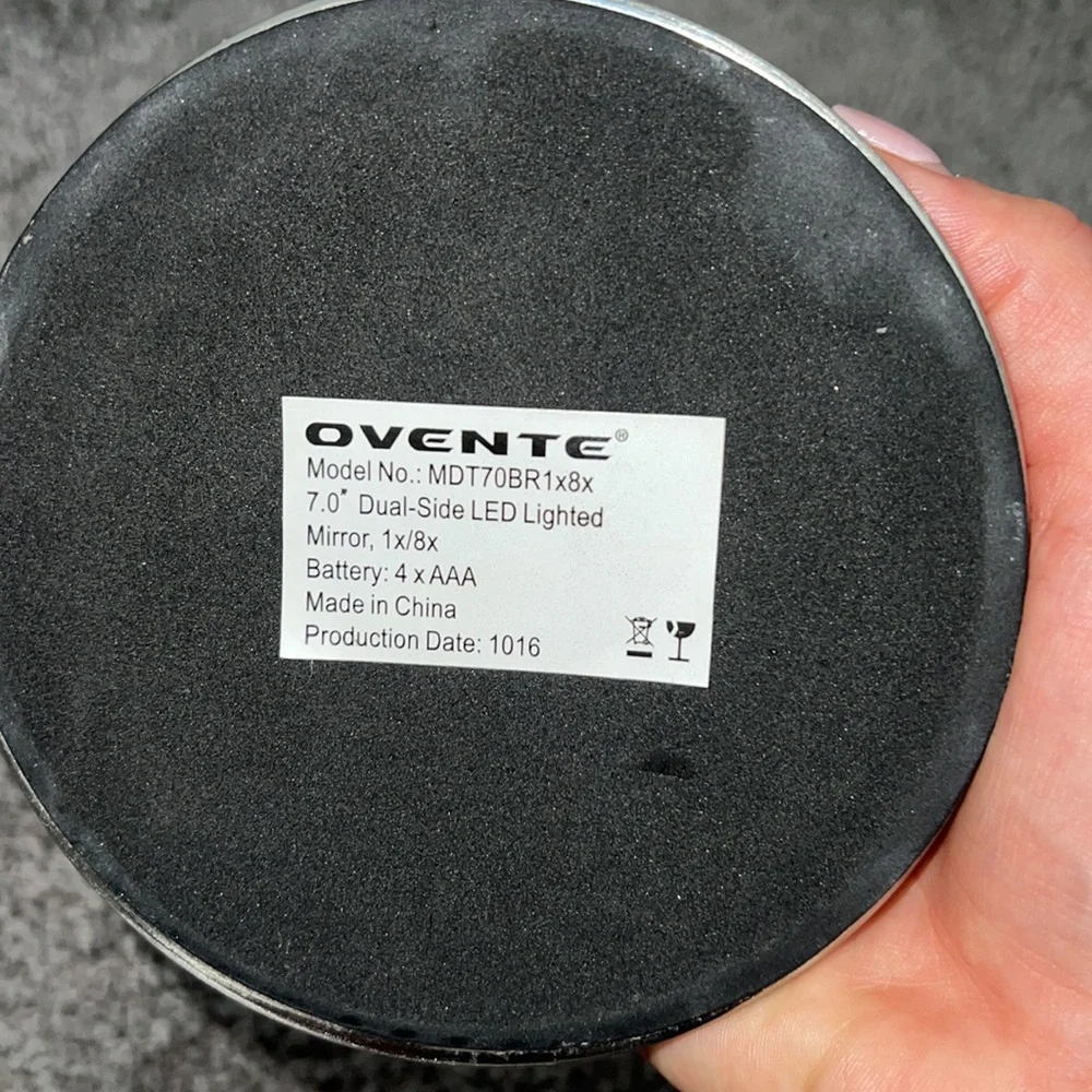 Ovente Dual Sided LED Lighted Mirror, Stainless Steel